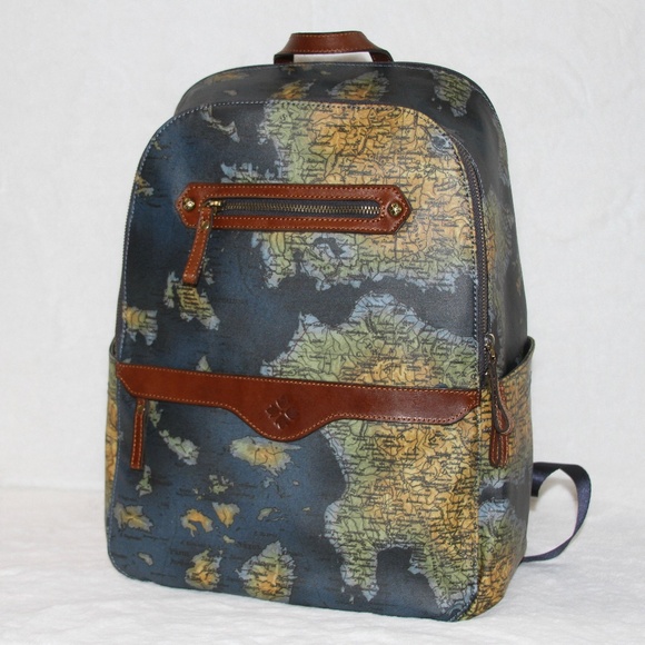 Patricia Nash Handbags - Patricia Nash Karina Backpack Travel Laptop Bag Carry On World Map